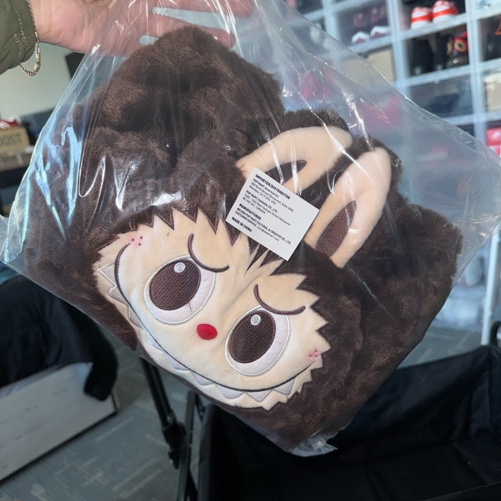 Brown Plush Bag with Cute Labubu Design - Original